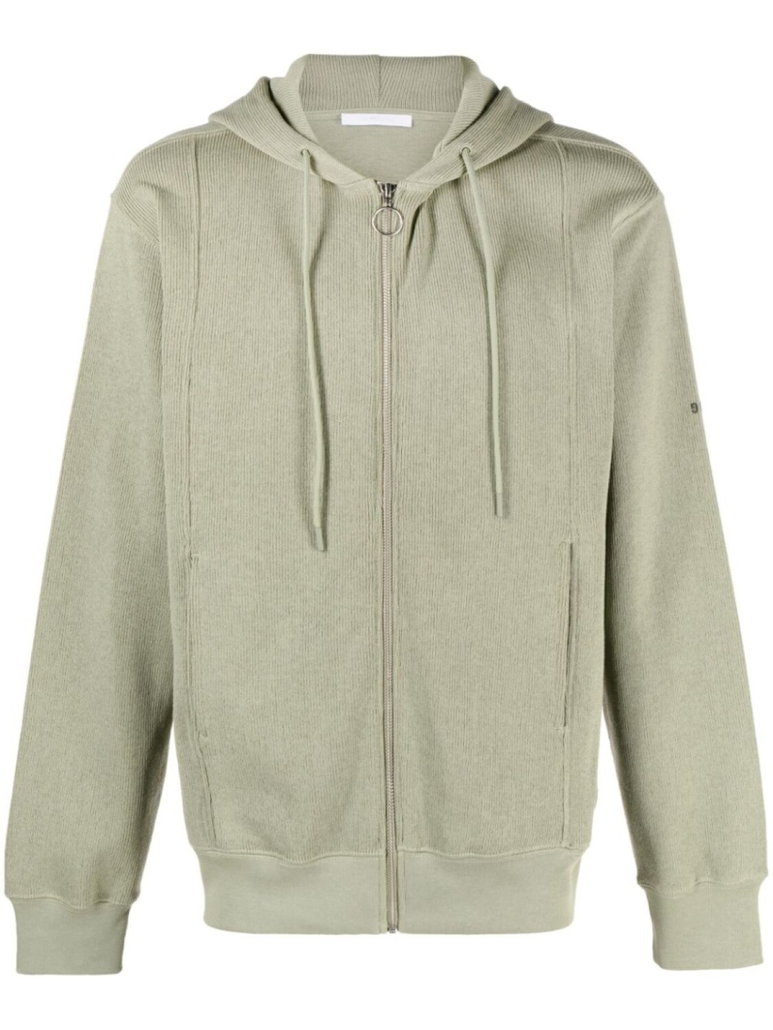 

Helmut Lang худи на молнии с кулиской, зеленый