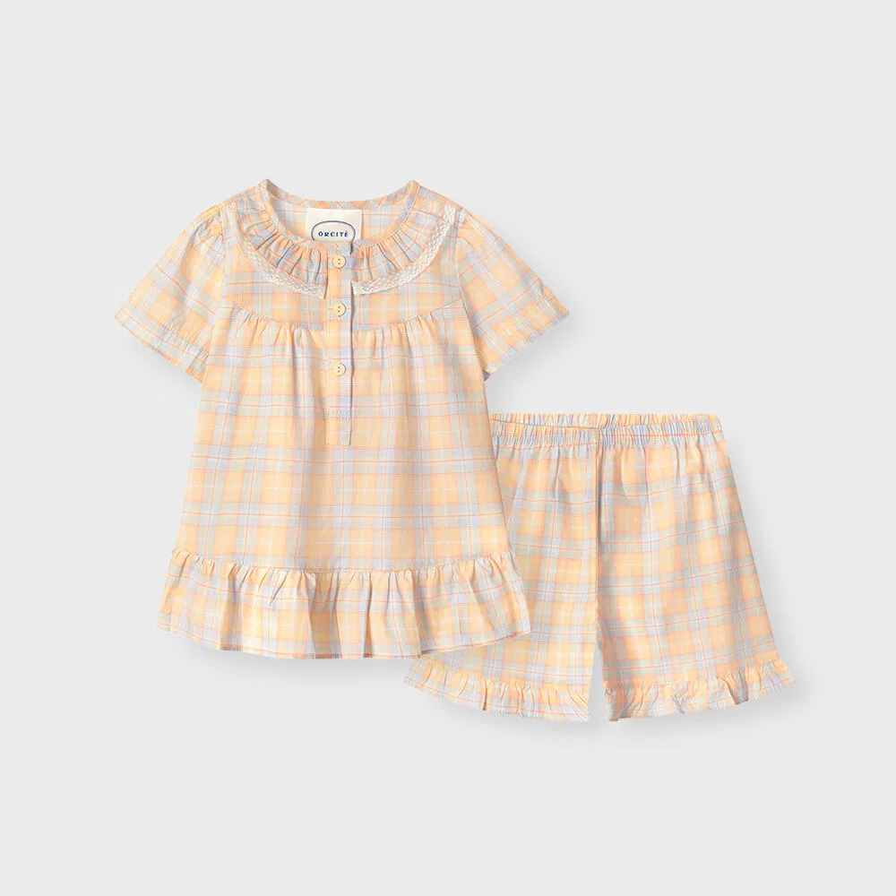 Детский комплект из короткого рукава и шорт Bruny Set, жёлтый, от Orcite