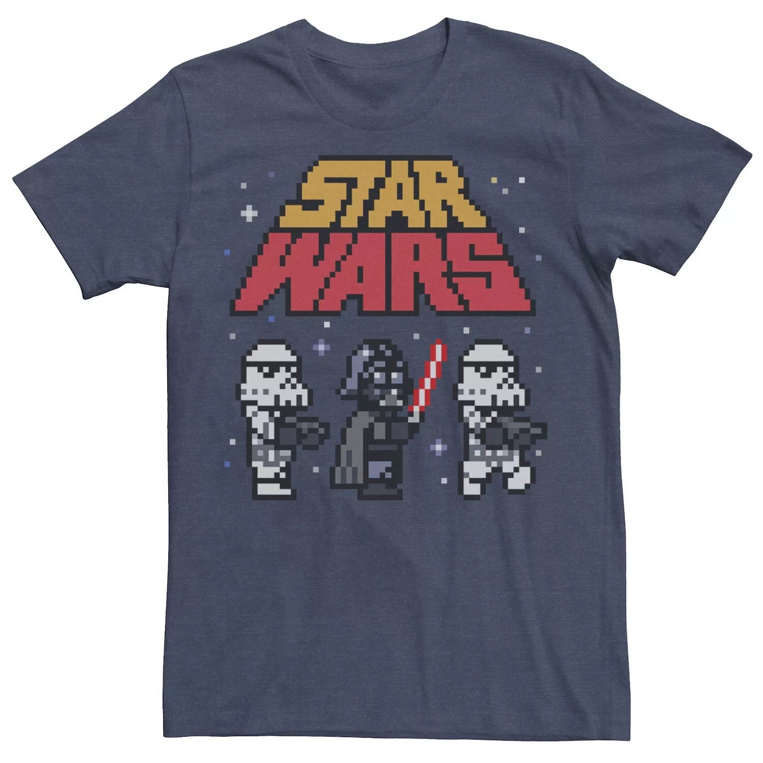 

Мужская футболка с логотипом Vader Troopers, 8-битные пиксели Star Wars
