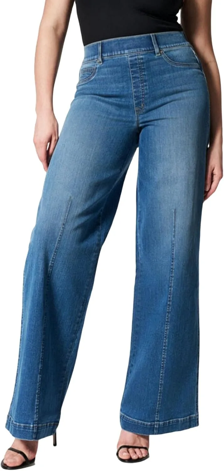 Широкие джинсы женские stretch high waist