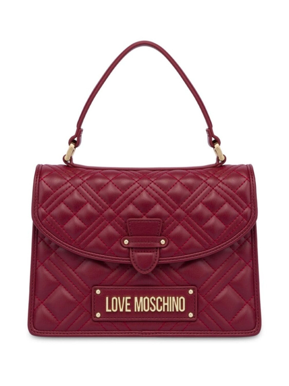 

Love Moschino стеганая сумка на плечо с логотипом, красный