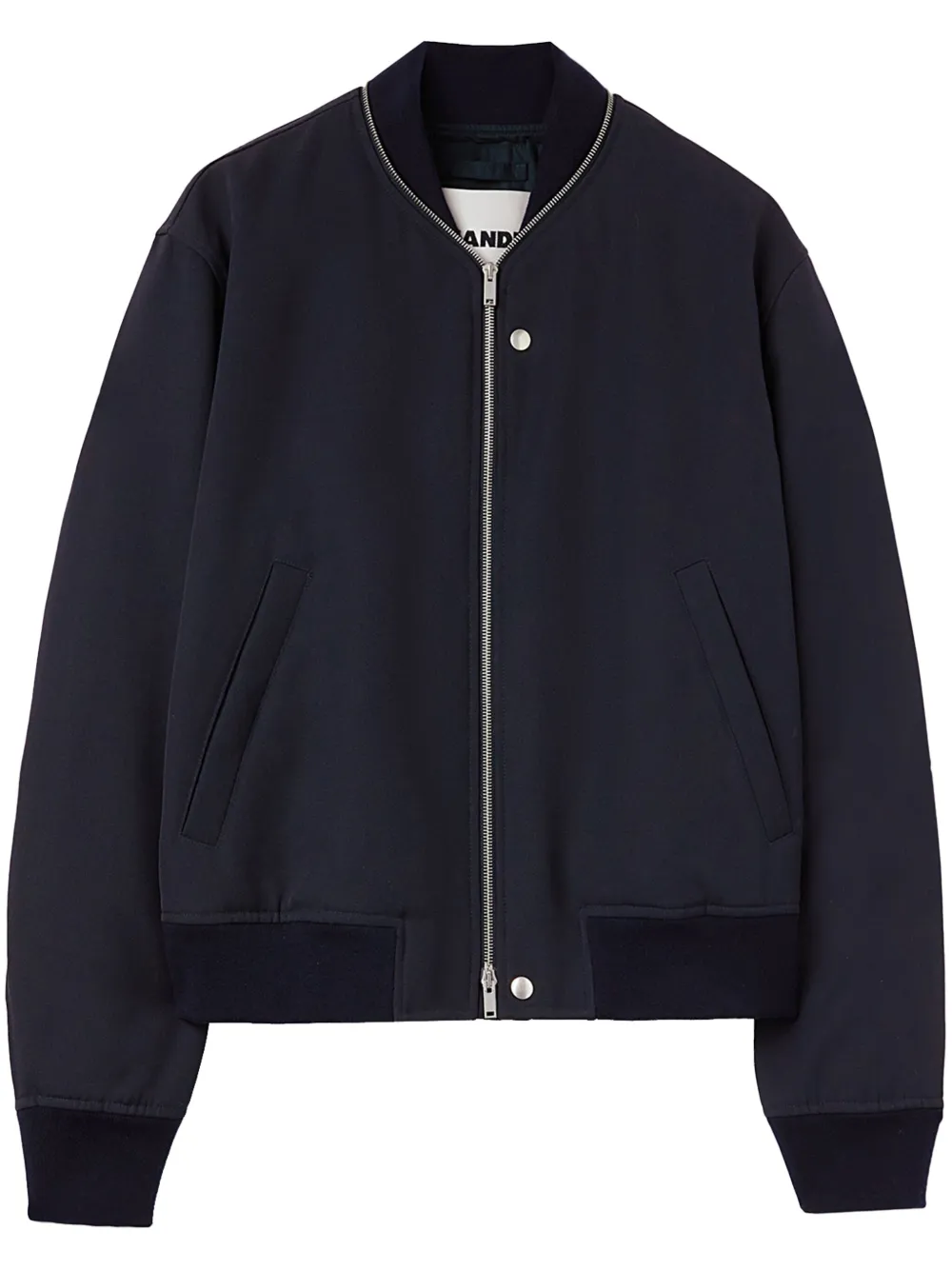 

Шерстяной бомбер с молниями JIL SANDER, синий