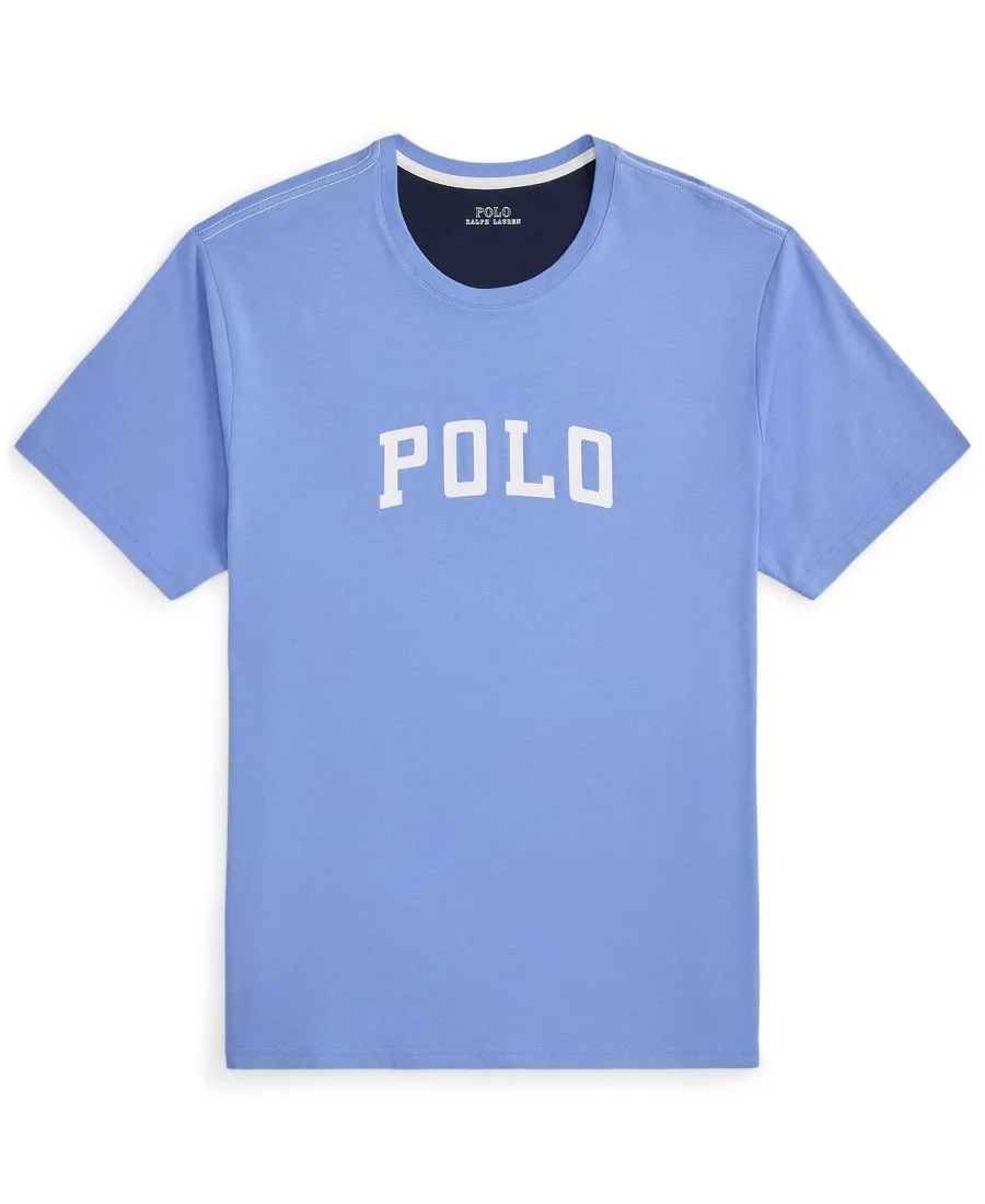 Мужская пижамная футболка с круглым вырезом Polo Ralph Lauren, harbor island синий/белый logo — фото 4