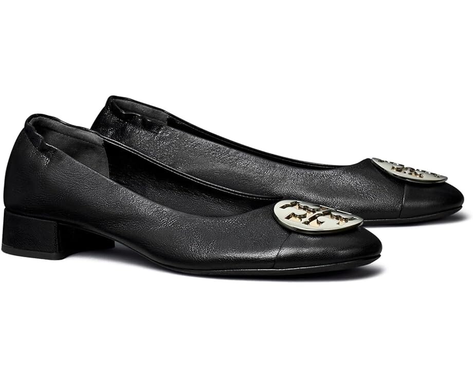 

Туфли на плоской подошве Tory Burch 25 mm Claire Heel Ballet, цвет Perfect Black/Gold/Silver