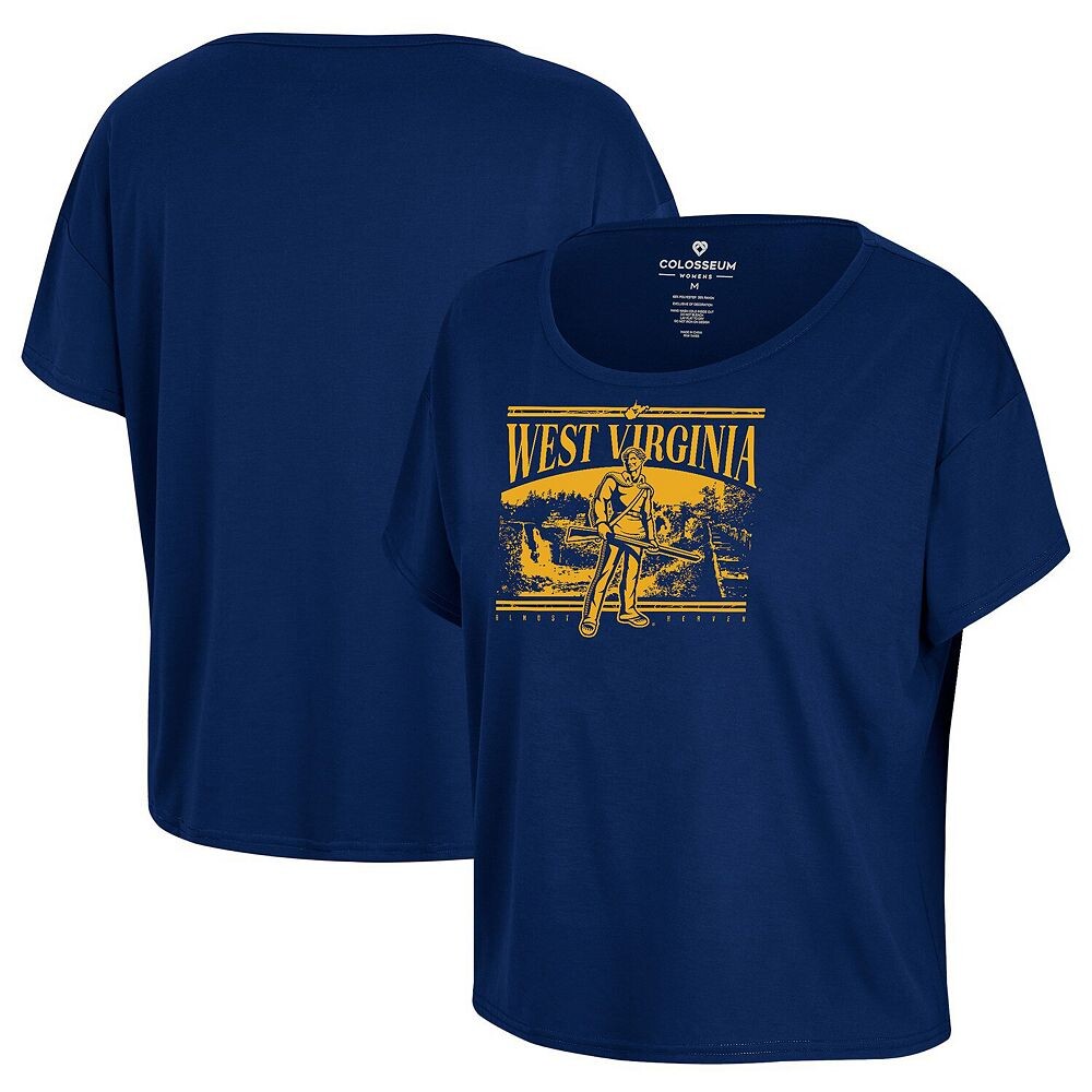 

Женская футболка для болельщиков Colosseum Navy West Virginia Mountaineers 2024, цвет Wvu Navy