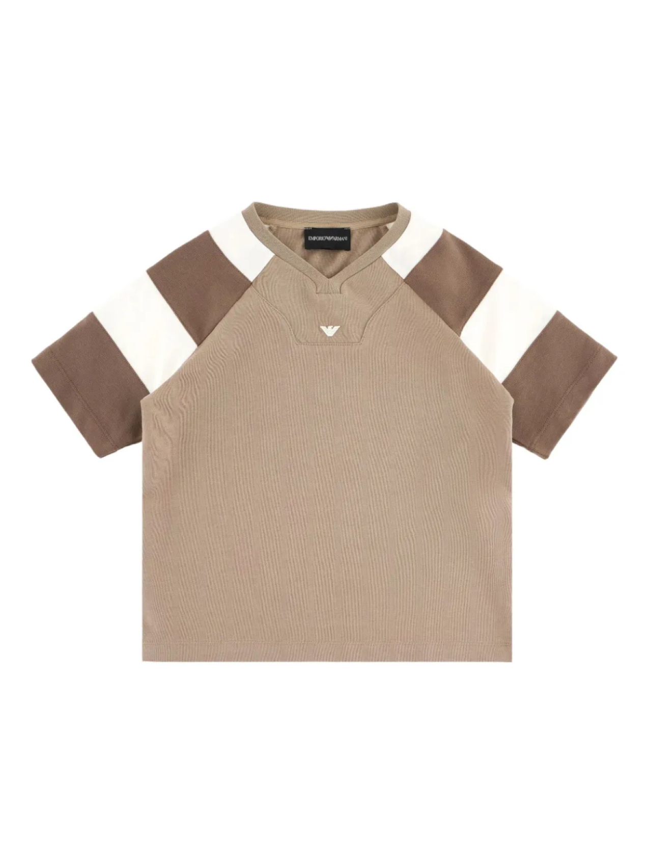 

Детская хлопковая футболка Emporio Armani Emporio Armani Kids, коричневый