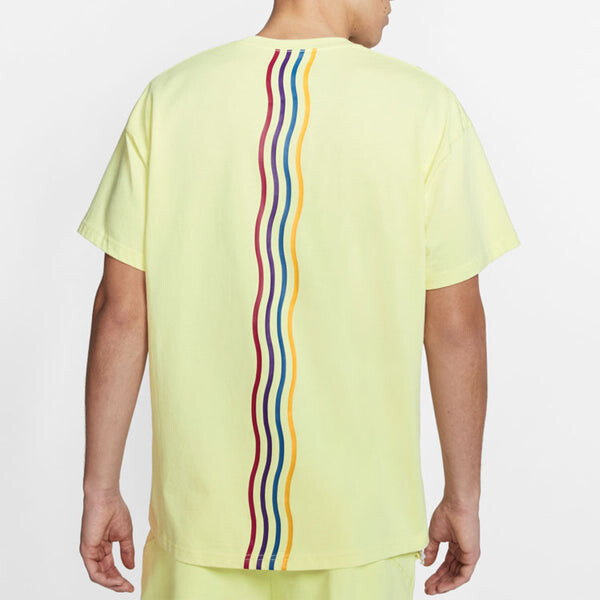 Футболка x pigalle crossover logo printing stripe round neck short sleeve green Nike, зеленый — фото 3