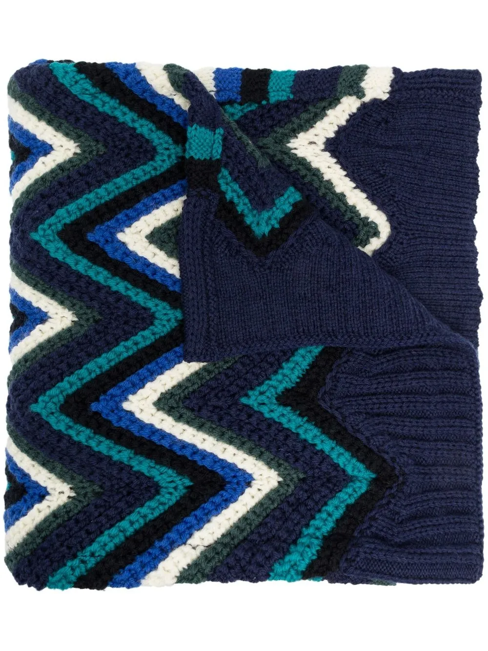 

Шарф с узором зигзаг Missoni, синий