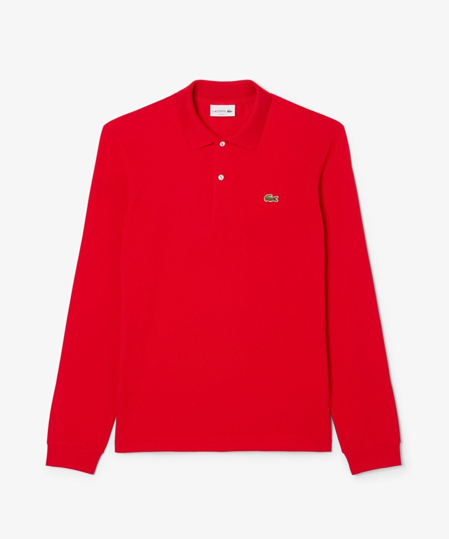 Рубашка-поло с длинным рукавом оригинального кроя LACOSTE, Red