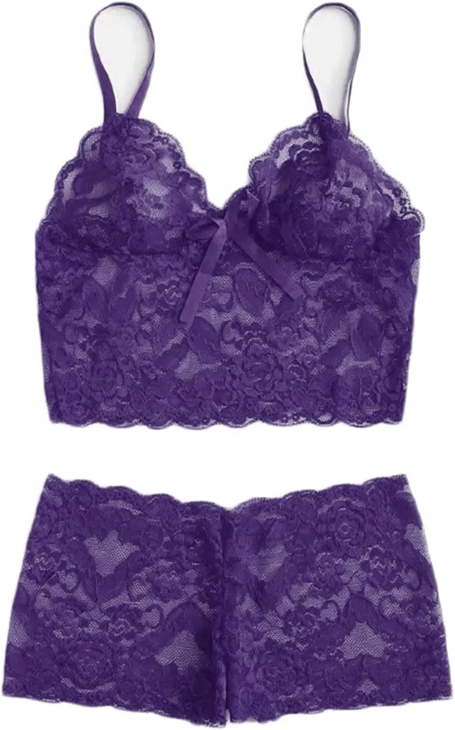 Пижамный комплект кружевной, Women's Lingerie, фиолетовый