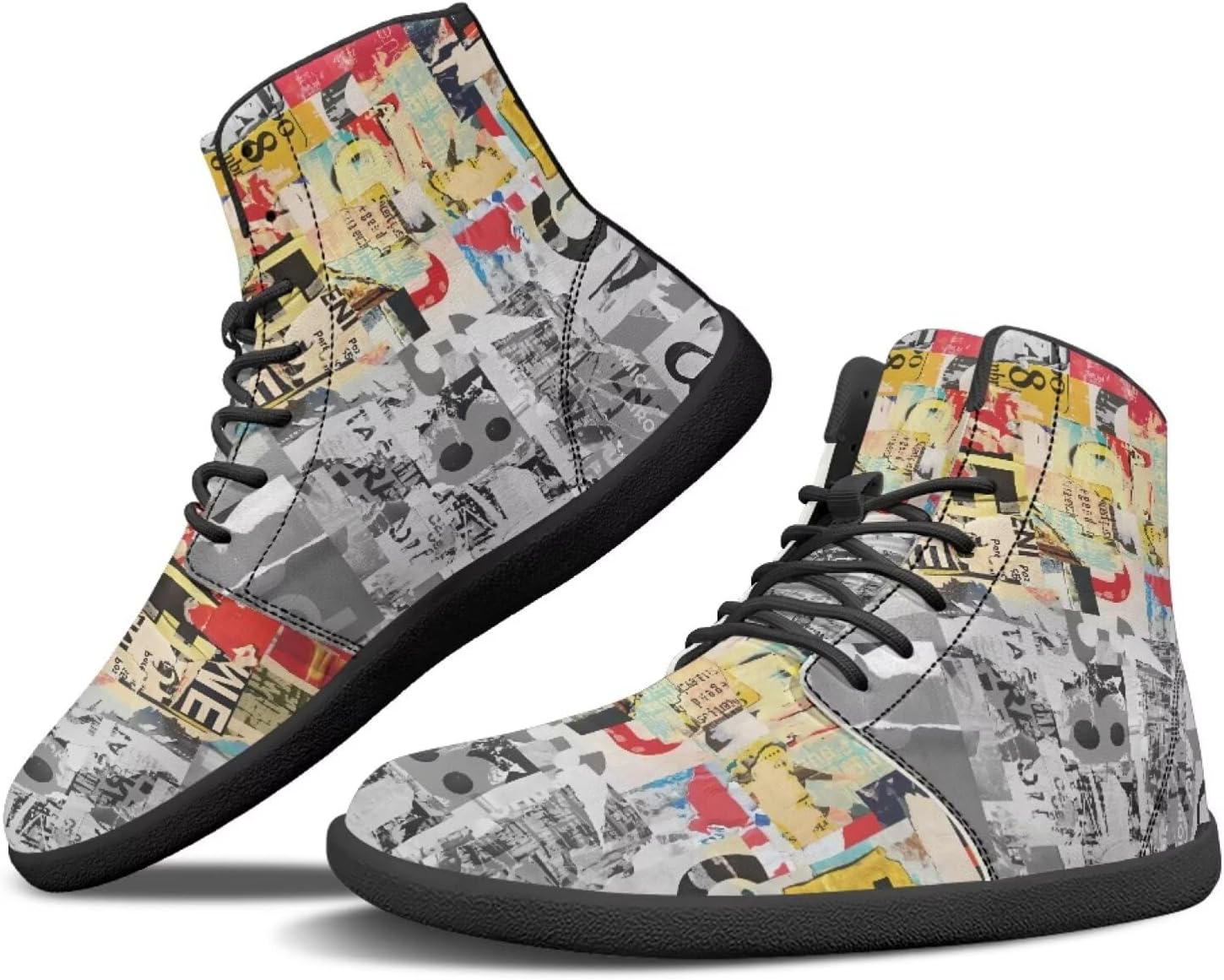 

Мужские высокие кеды Binienty с ощущением земли, ботинки из ПУ-кожи, минималистичные повседневные плоские кроссовки, Street Style