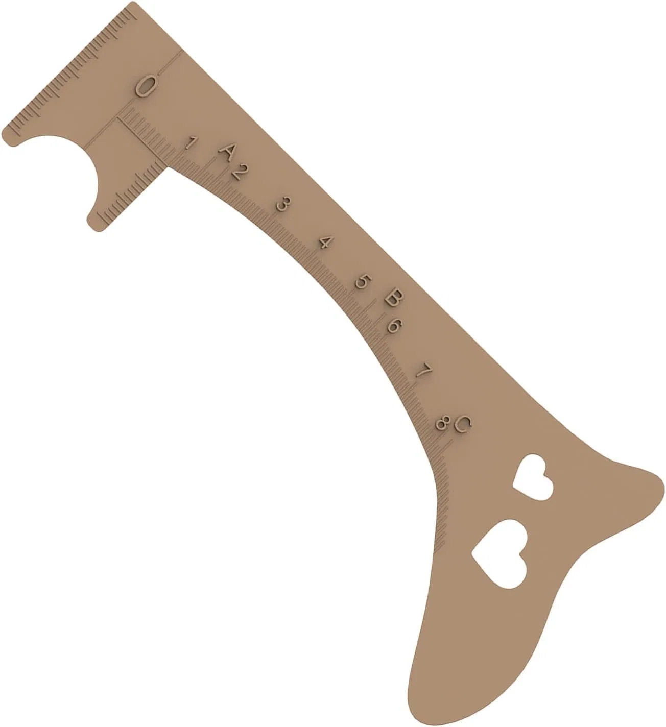 Трафарет для бровей силиконовый Generic, 1 шт, 13.3x6.2 см, цвет хаки