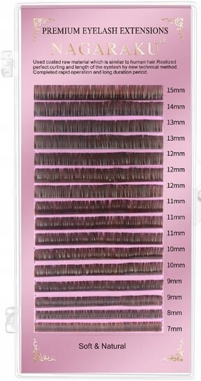 

Линий Project Lashes, Nagaraku Premium Eyelashes Brown C 0,07 Mix, 16