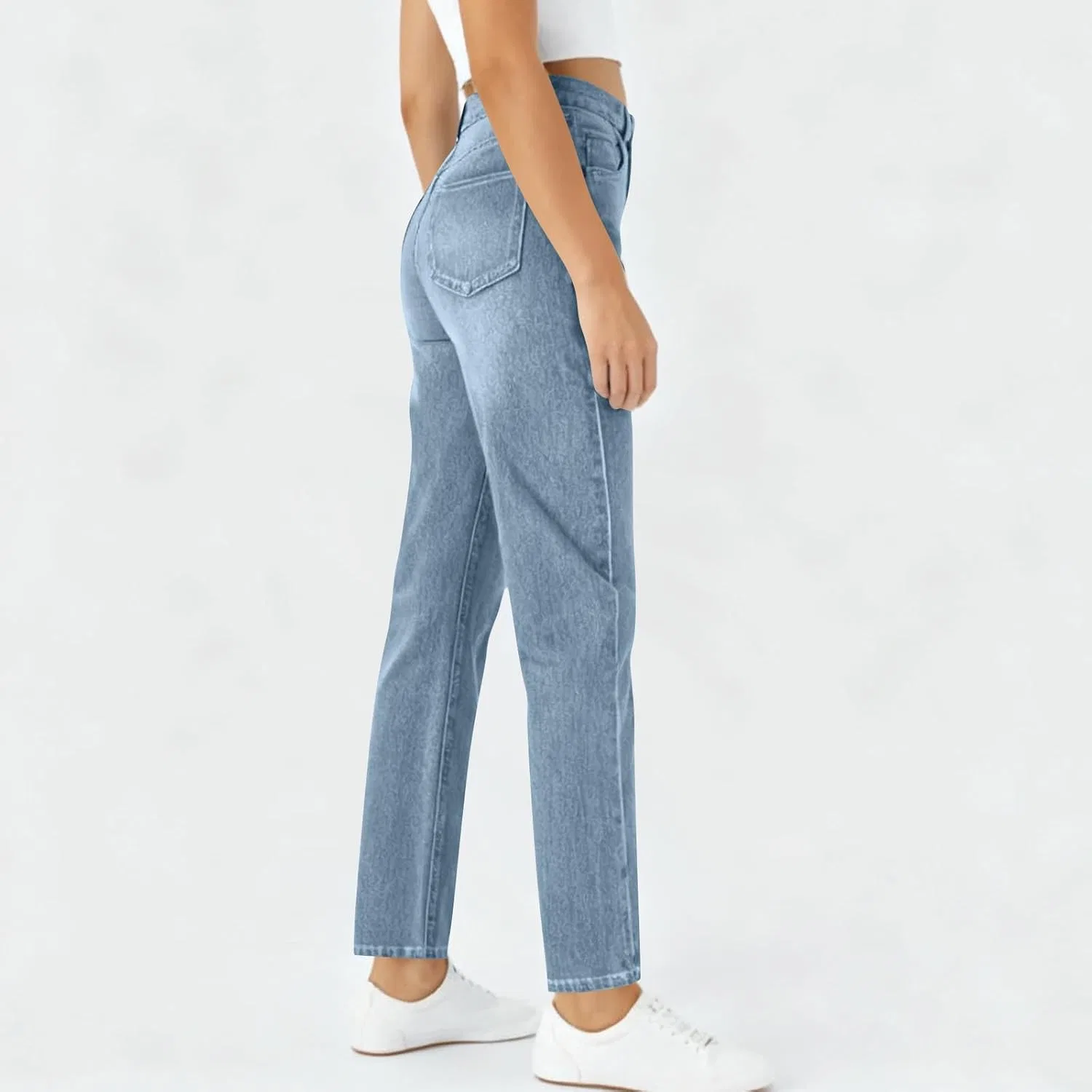Джинсы с высокой талией, stretch bootcut, Light Blue — фото 4