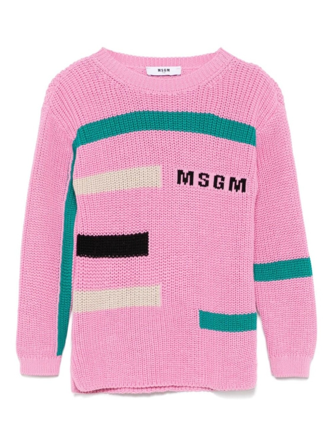 

Свитер в стиле колор-блок MSGM Kids, розовый