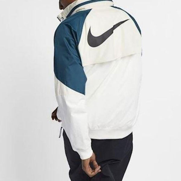Куртка Nike Sportswear Wind Runner Colorblock hooded Long Sleeves Jacket Green White, зеленый — фото 3