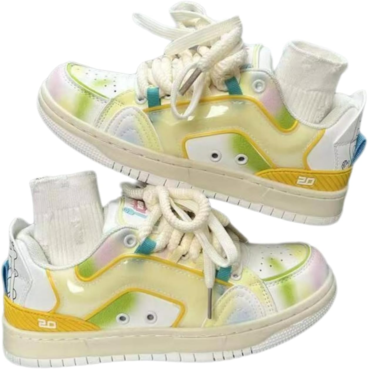 

Милые кроссовки Y2K Dopamine Chunky для женщин и мужчин, модные цветные повседневные спортивные туфли для прогулок Macefil, Pastel Tones