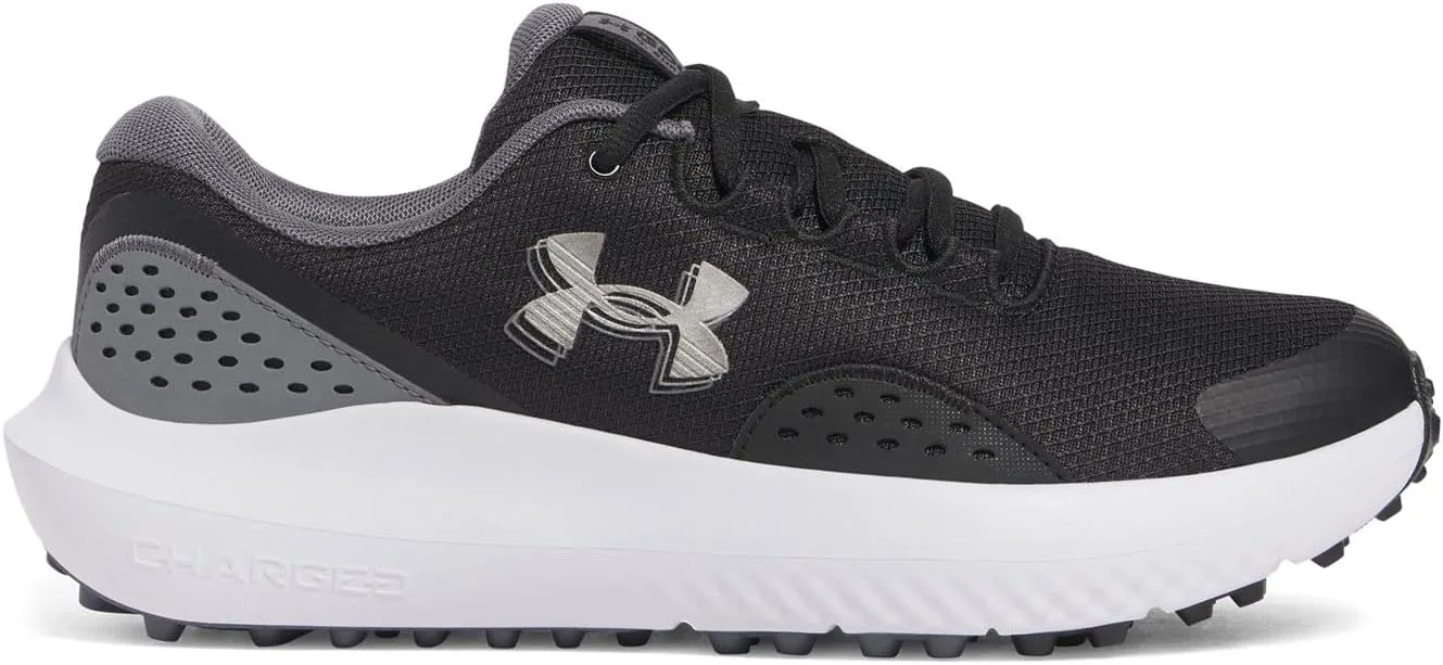 Мужские гольф-кроссовки Under Armour Surge, черный/металлик — фото 2
