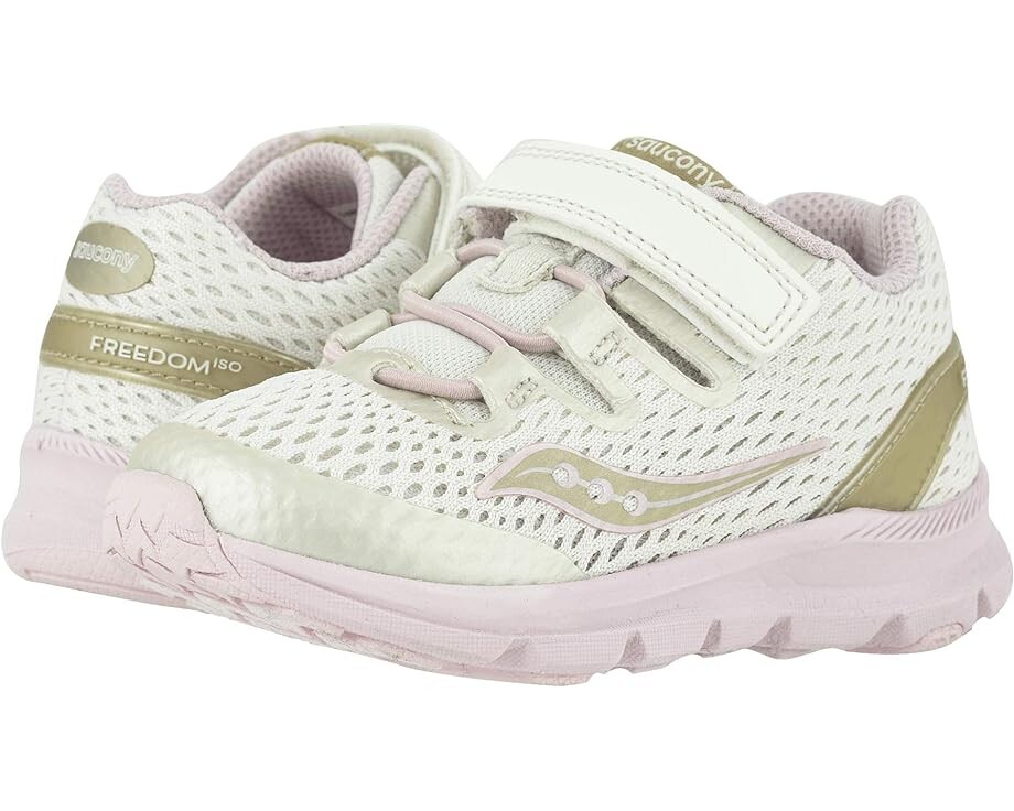 

Кроссовки Saucony S-Baby Freedom ISO, цвет Off-White/Pink/Gold Synthetic/Mesh
