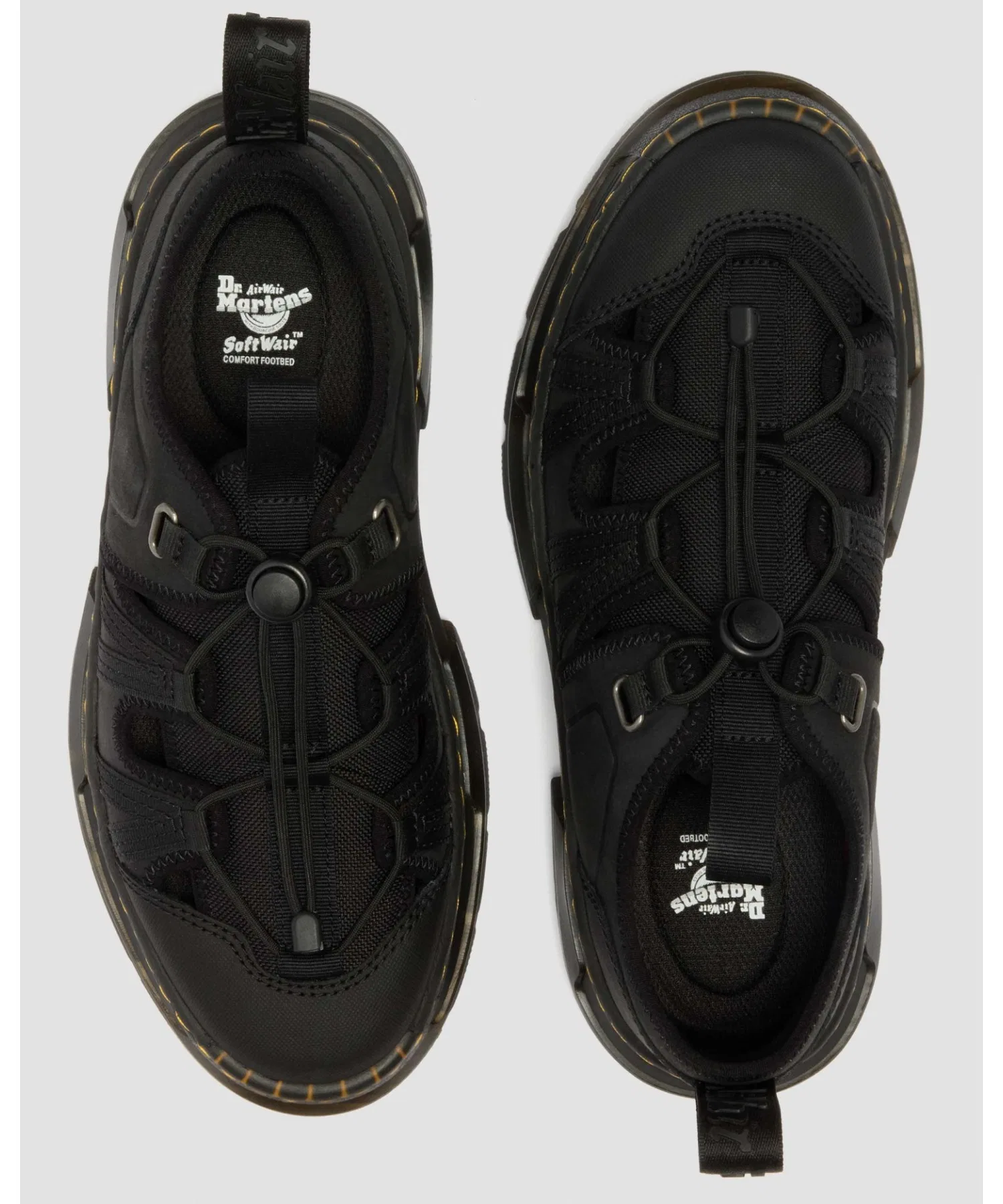 Мужские полуботинки Dr. Martens WAYFINDER из ткани и кожи чёрные — фото 2