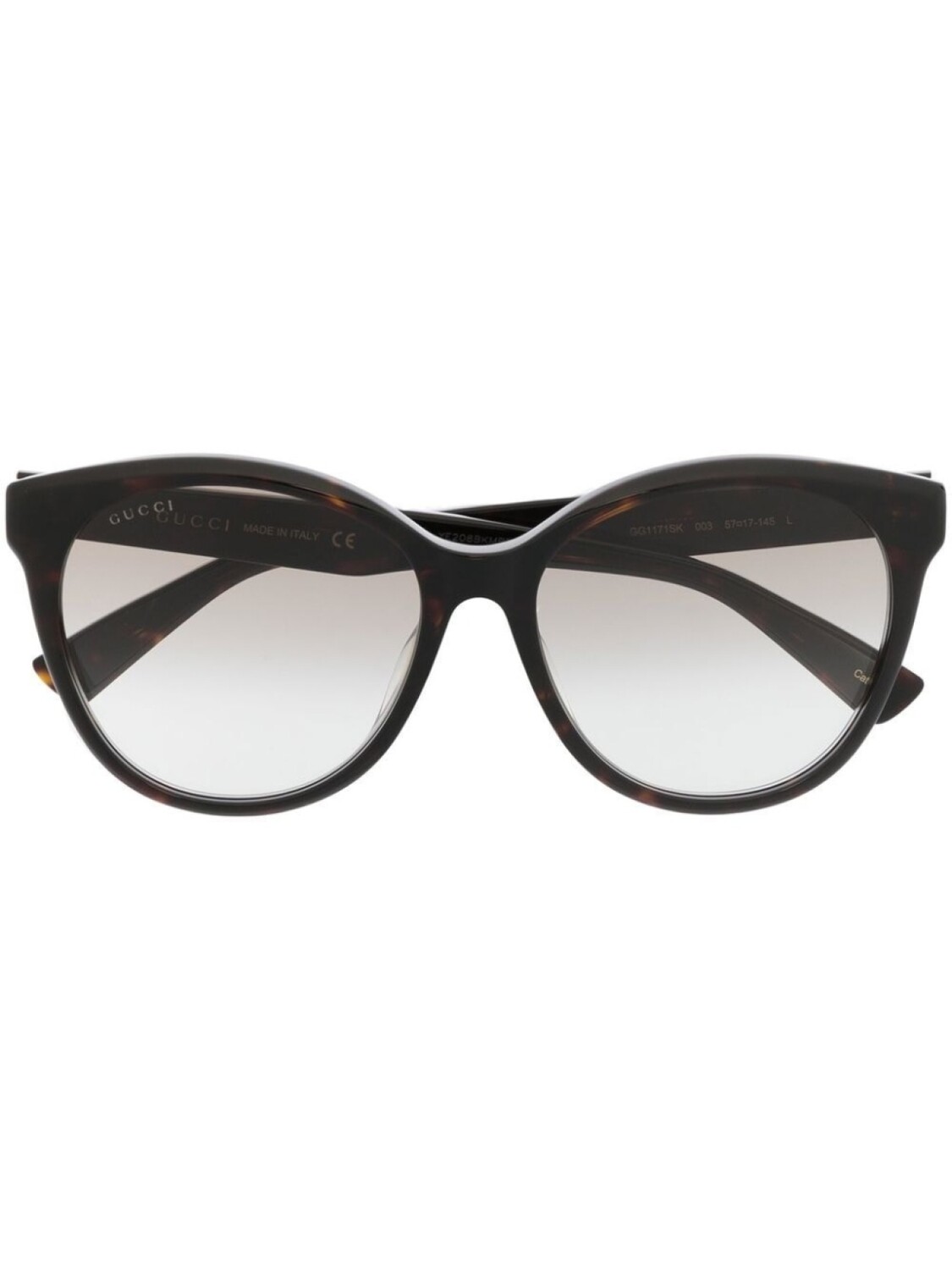 

Gucci Eyewear солнцезащитные очки в круглой оправе, коричневый