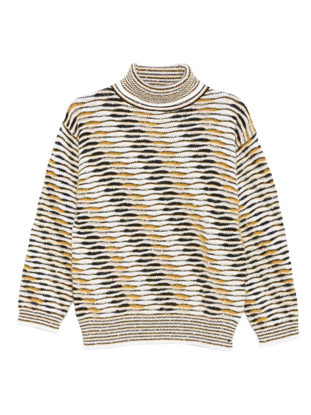 

Свитер с высоким воротом и узором в виде пламени Missoni, желтый