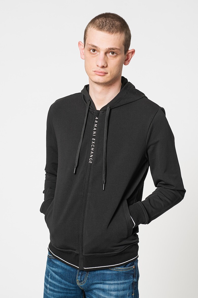 

Толстовка на молнии с боковыми карманами Armani Exchange, черный