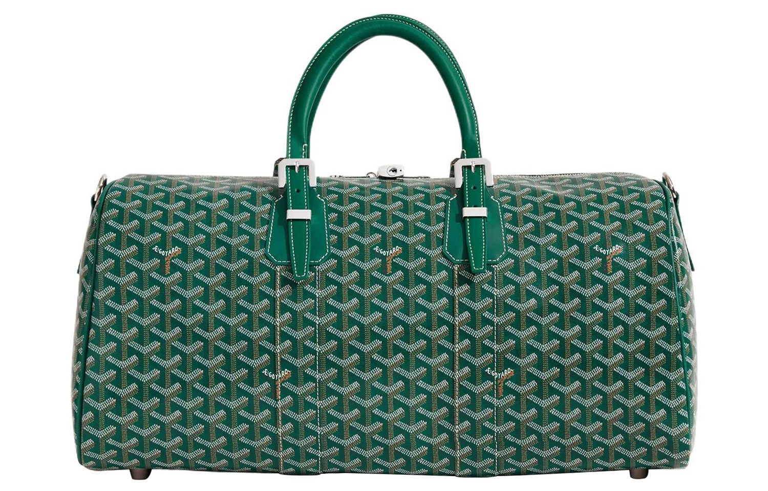 

GOYARD Бостонская сумка Canvas с кожаными вставками, портативная кроссбоди, дорожная сумка Medium Unisex Green