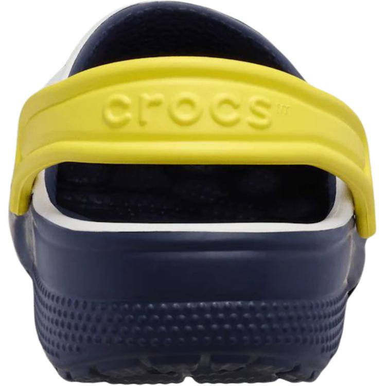 Классические детские сандалии с низким верхом Clog Support Crocs, белый/желтый — фото 4