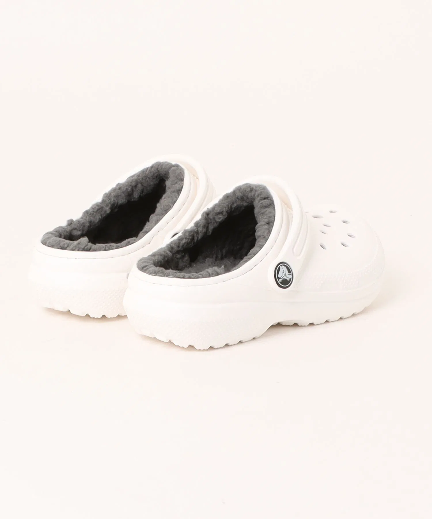 Детские сабо Crocs Classic Lined Clog серые — фото 2