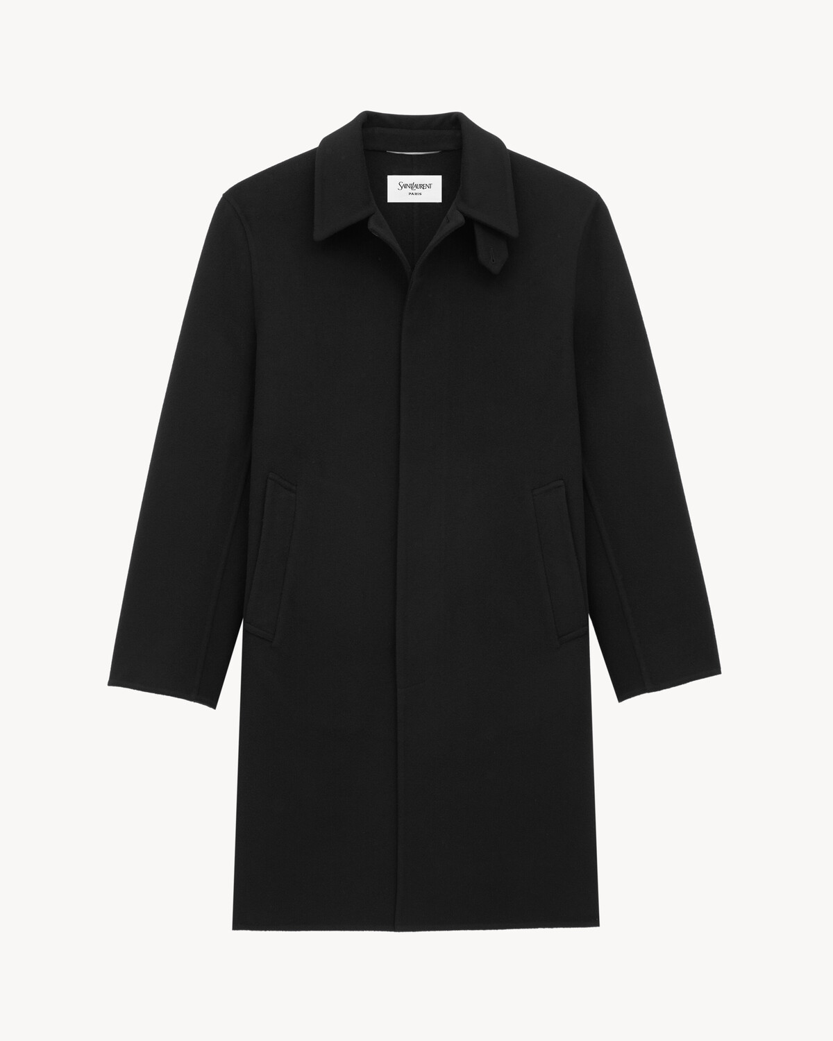 

Пальто из двусторонней шерсти Saint Laurent, черный