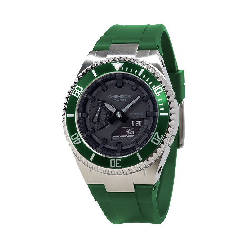 

Часы Casio G-Shock Analog-Digital 2100 Series, арт. GA-2100-1A1, зеленый/черный
