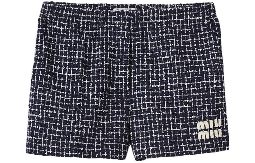 

Повседневные шорты женские синие Miu Miu