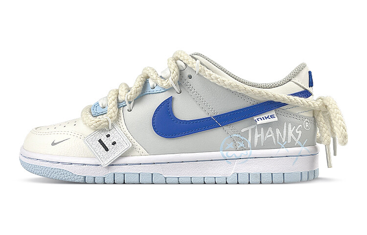 

Кроссовки Nike Dunk Skateboard Shoes Women's Low-Top White Blue