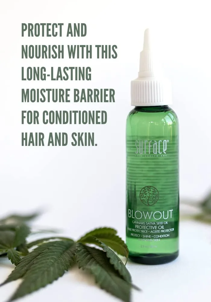 Surface Hair Best Blowouts Regimen: защитное масло для укладки феном + набор из 2 предметов, включая бальзам для гладкости и термозащитный стайлер с маслом бабассу — фото 4