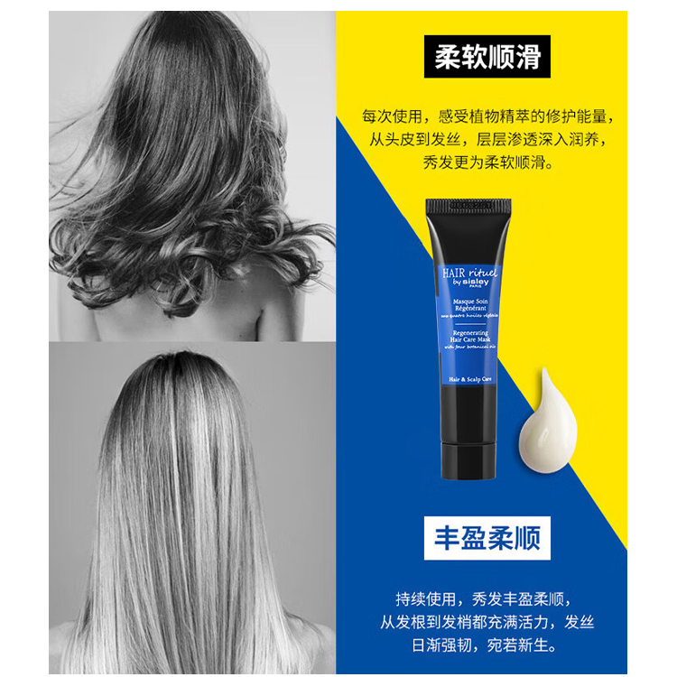 Набор шампуня и кондиционера unisex Sisley, Two-Piece Set: Strong Shampoo 15ml+Hair Care Serum 4.5ml — фото 4