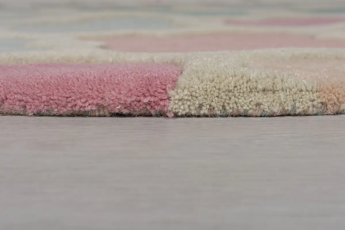 

FLAIR RUGS шерстяной ковер "Rosella", прямоугольный, 100% шерсть, разноцветный, орнамент, с эффектом high-low 120х170 см, розовый/синий
