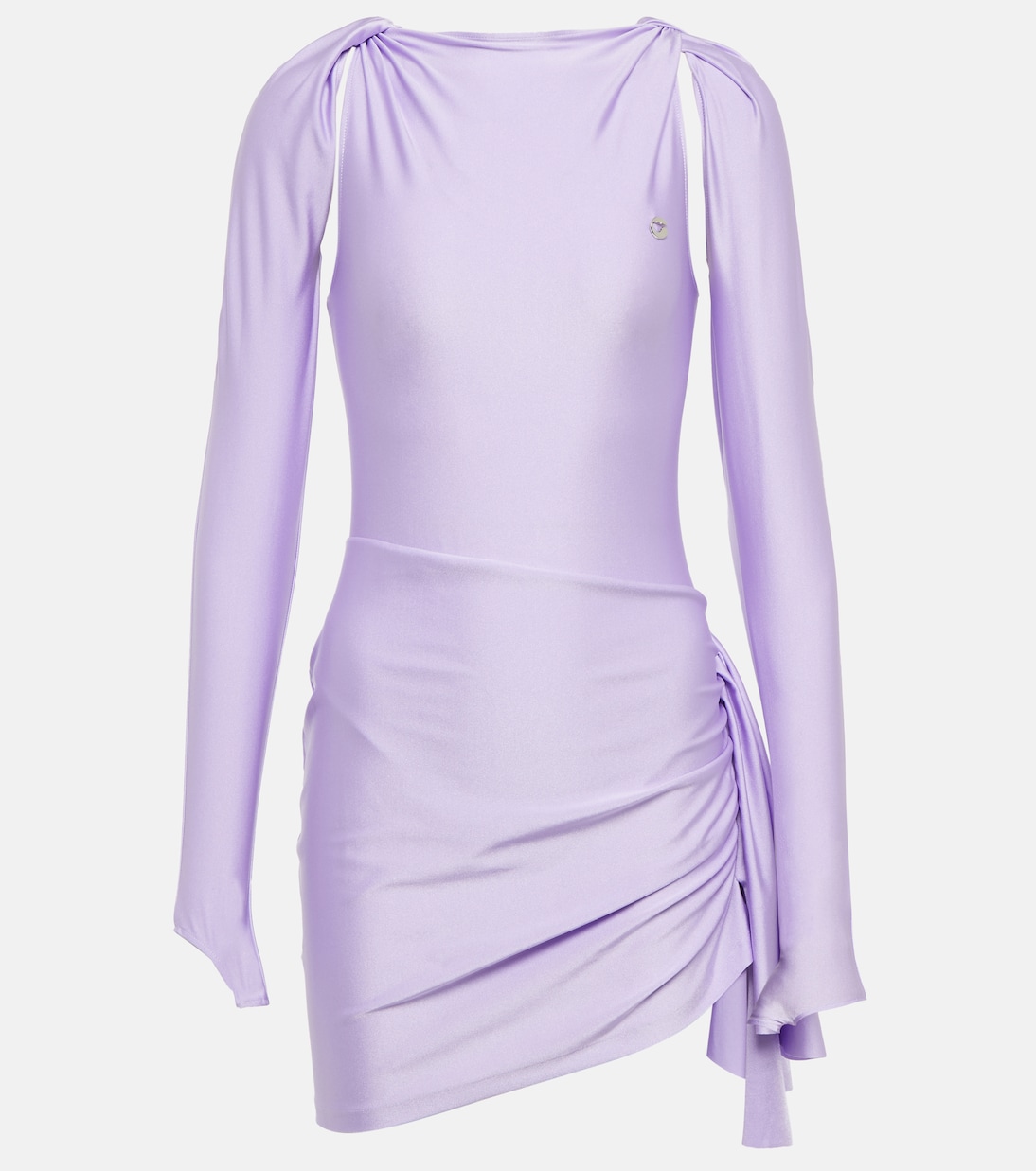 

Мини-платье с вырезом Coperni, Lilac