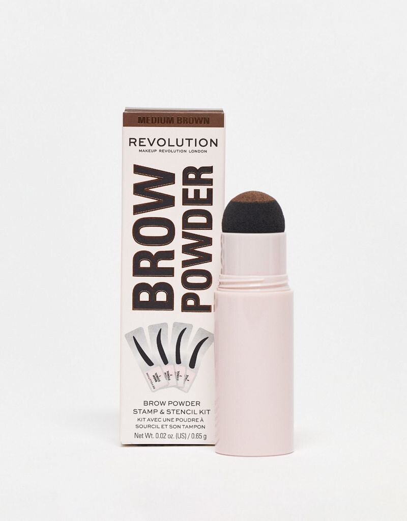 

Revolution - Brow Powder - Набор штампов и трафаретов для бровей - Средне-коричневый, Marrone medio