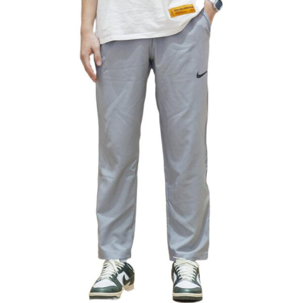 Брюки men's dri-fit solid color logo straight breathable sports pants/trousers/joggers gray Nike, мультиколор — фото 4
