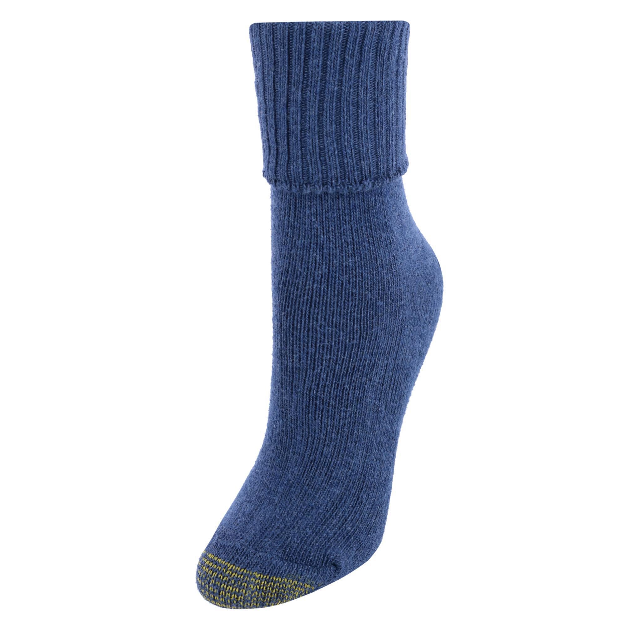 

Женские носки-бермуды с отворотом (3 пары) Gold Toe, синий