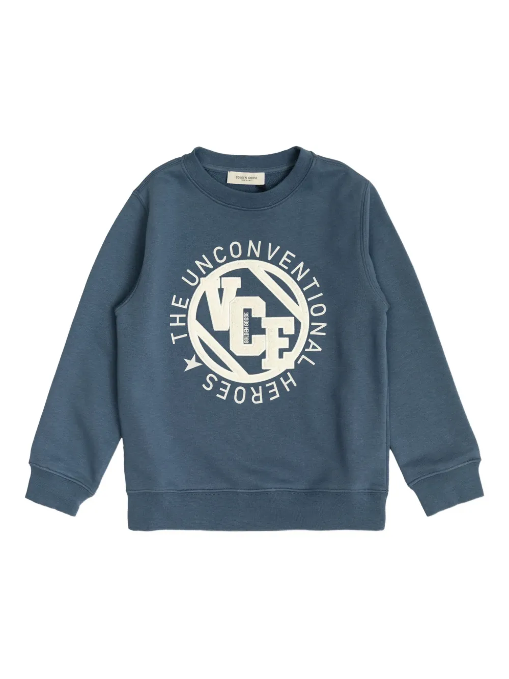 

Толстовка с круглым логотипом Golden Goose Kids, синий