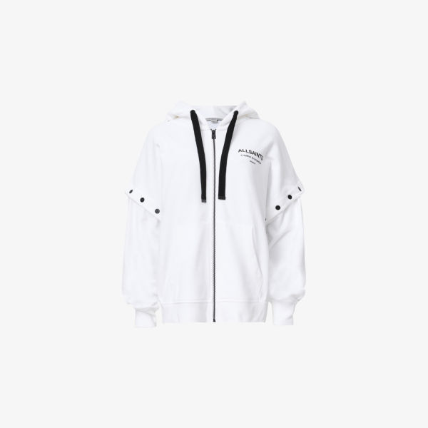 

Оверсайз худи Omnium Amphia из хлопкового джерси Allsaints, белый
