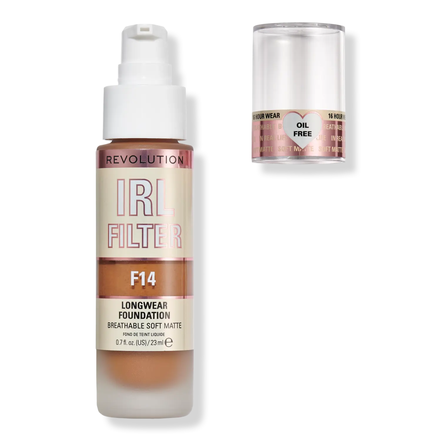 

Тональный крем IRL Filter Longwear Foundation Revolution Beauty, F14 (dark skin tones with a cool undertone)