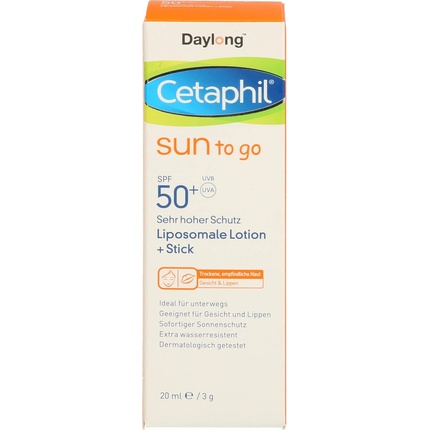 

Daylong Sun to Go Липосомальный лосьон + стик SPF 50+ 20 мл Раствор Cetaphil
