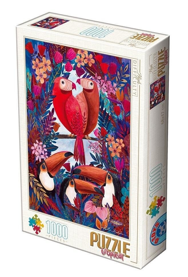 

D-Toys, пазл, Андреа Курти, Попугаи, 1000 шт.