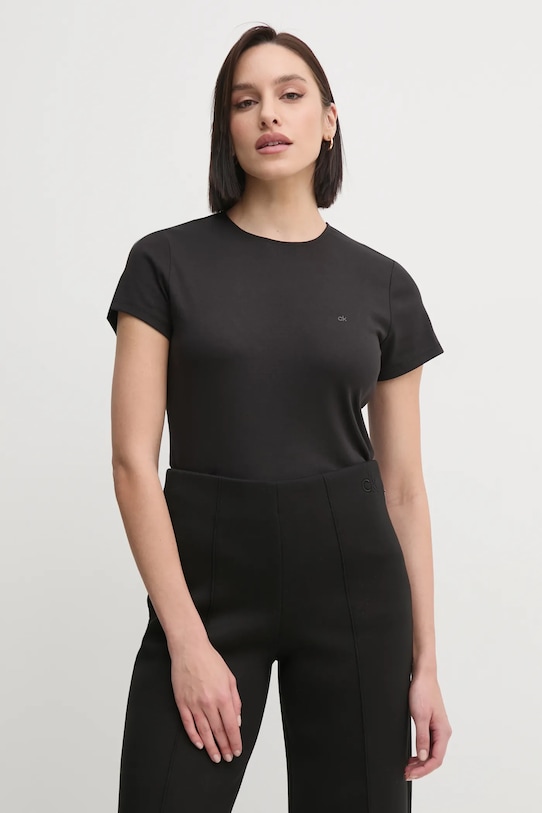 

Хлопковая футболка Calvin Klein, черный