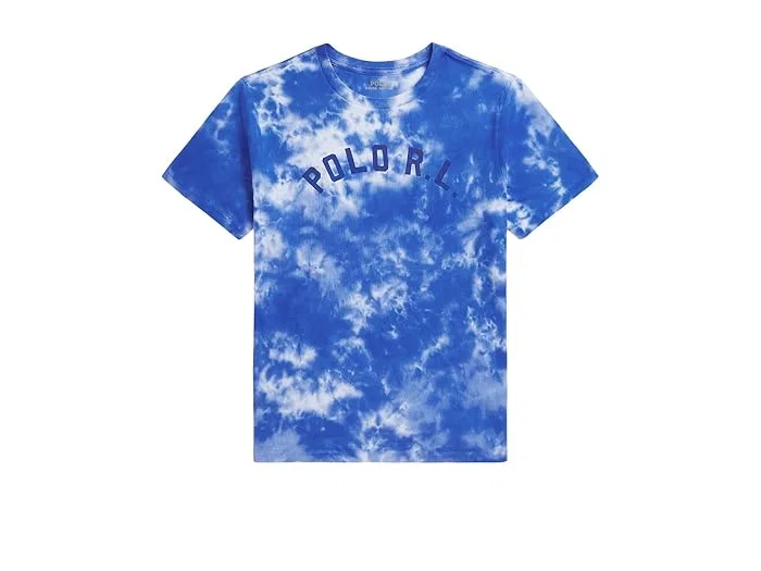 Футболка с принтом ти-дай Logo Tie-Dye Cotton Tee Polo Ralph Lauren Kids, T-Bird Yellow