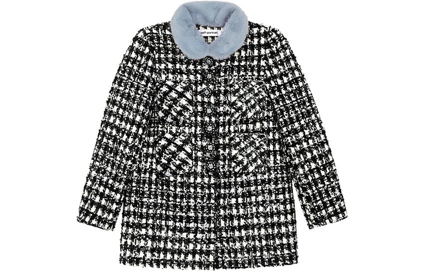 

Self-portrait Женская куртка в черную клетку, Black Plaid
