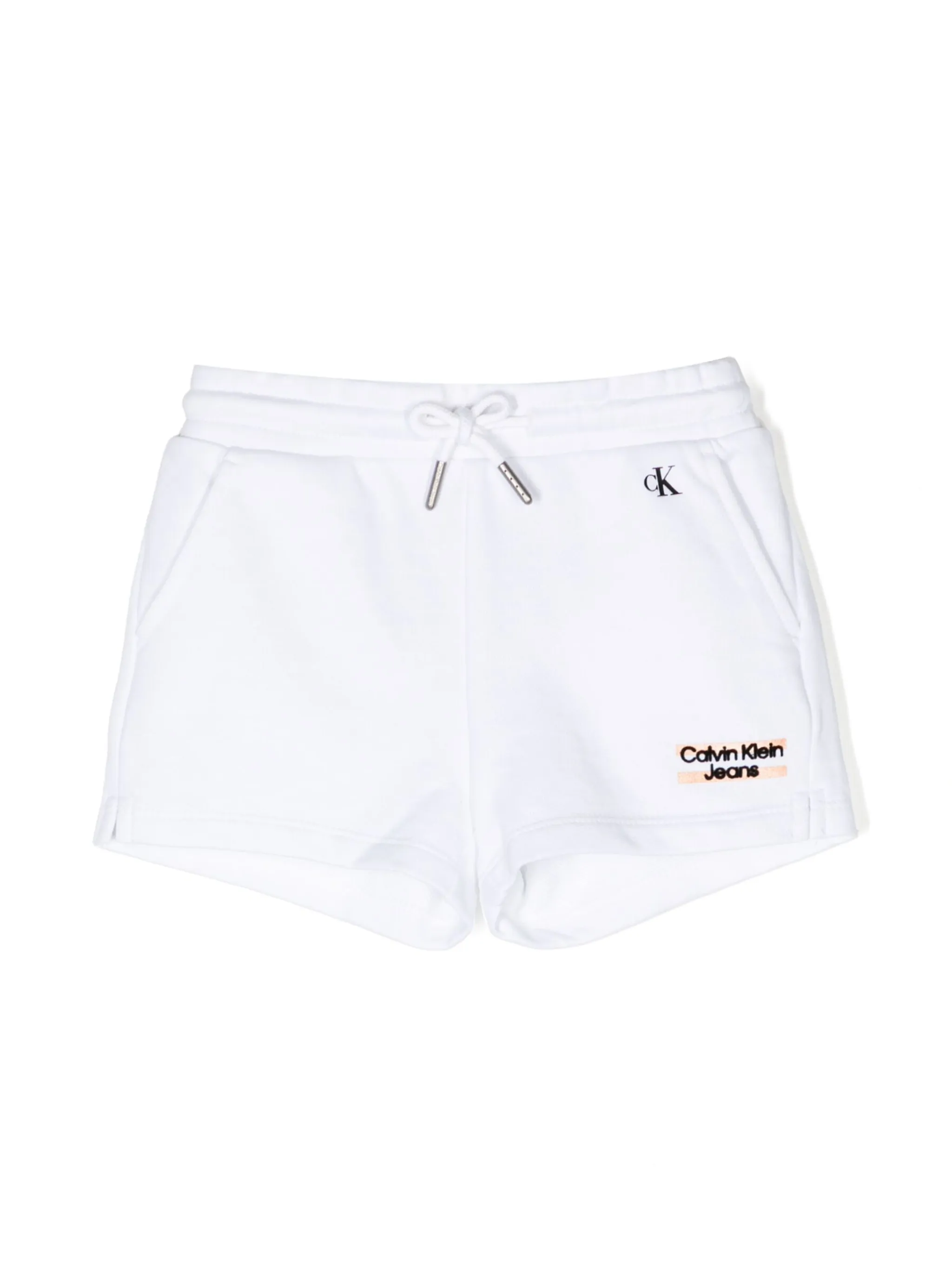 

Шорты с вышитым логотипом Calvin Klein Kids, белый
